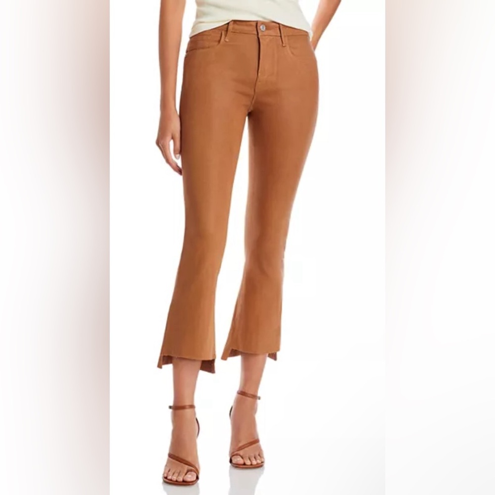 Frame Le Crop Mini Mid Rise Bootcut Jeans in Latte NWT 34